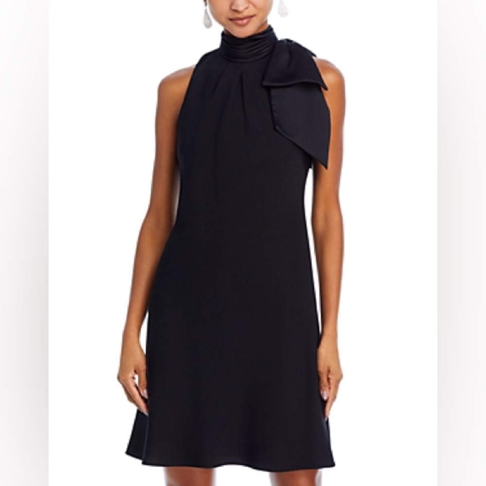 Eliza J Bow Neck Crepe Dress
